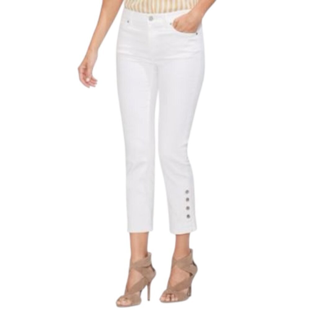 NWT Vince Camuto White Button Cuff Cropped Jeans 30